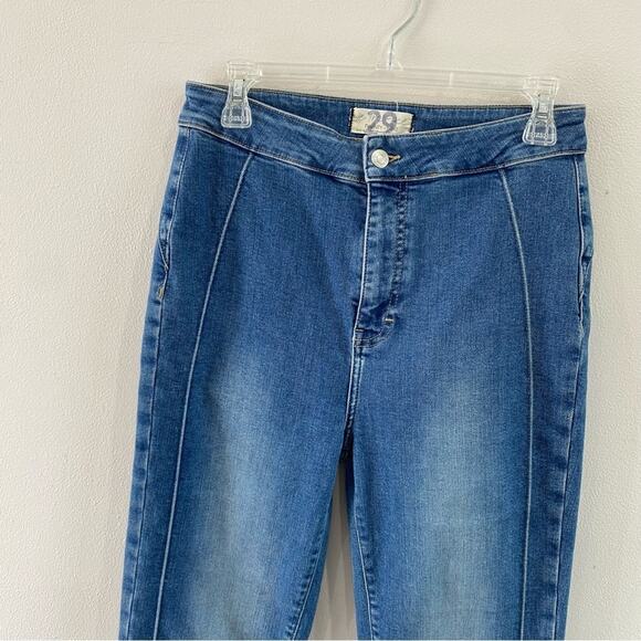 Free People We The Free Cross My Heart Slim Straight High Rise Jeans Sz 29 - Picture 6 of 12